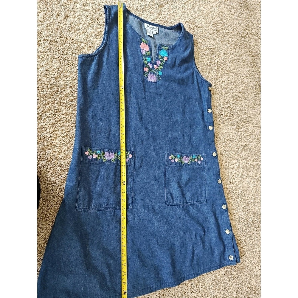 Women Anthony Richards Jumper Medium Petite Dress Denim Chambray Tunic Top